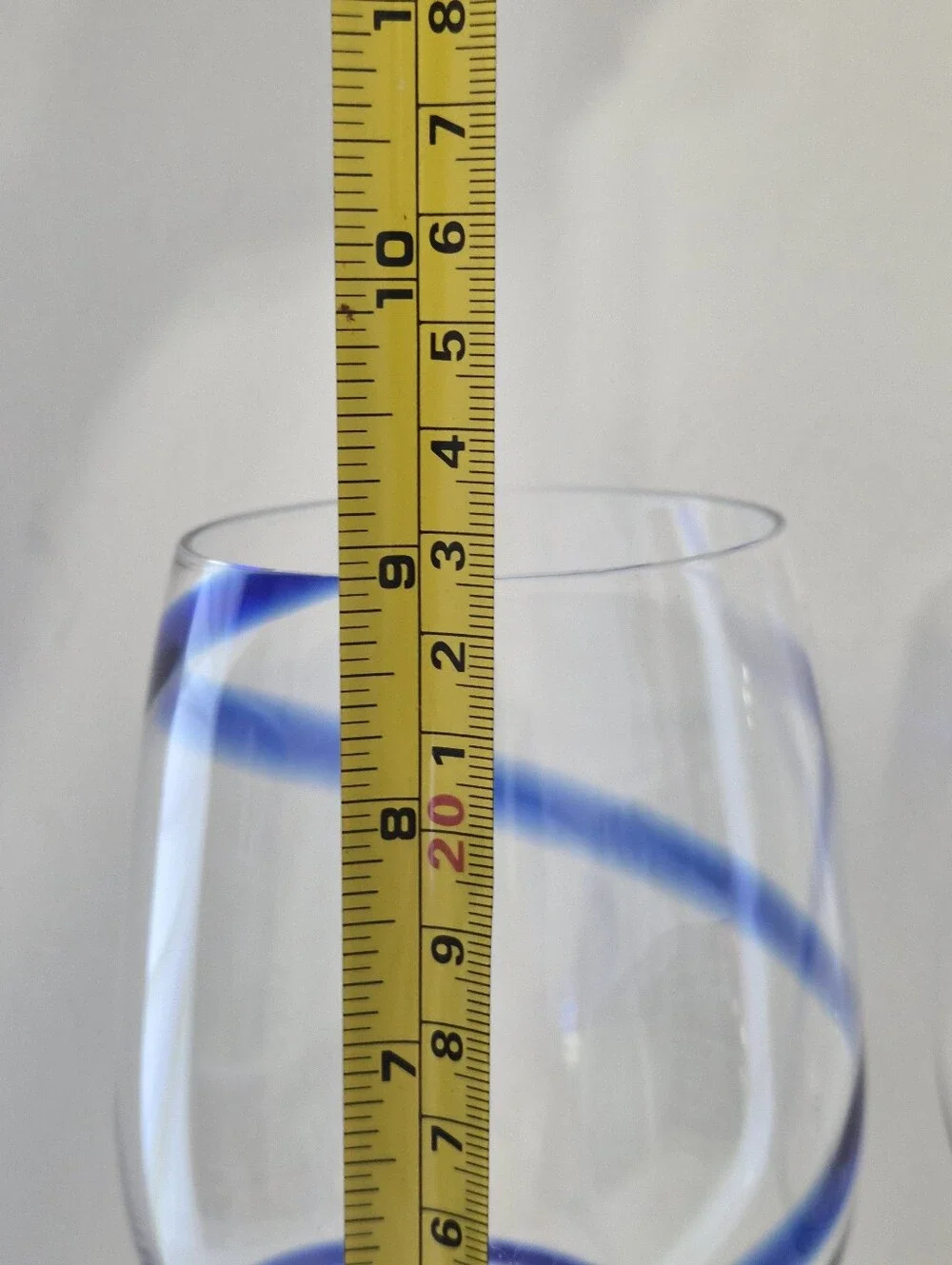 Pier 1 Swirline Cobalt Stemmed Wine Glass